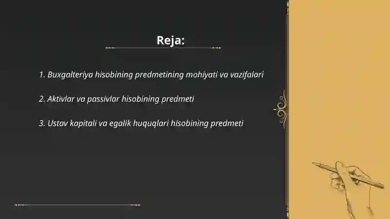 Buxgalteriya hisobining predmeti 2