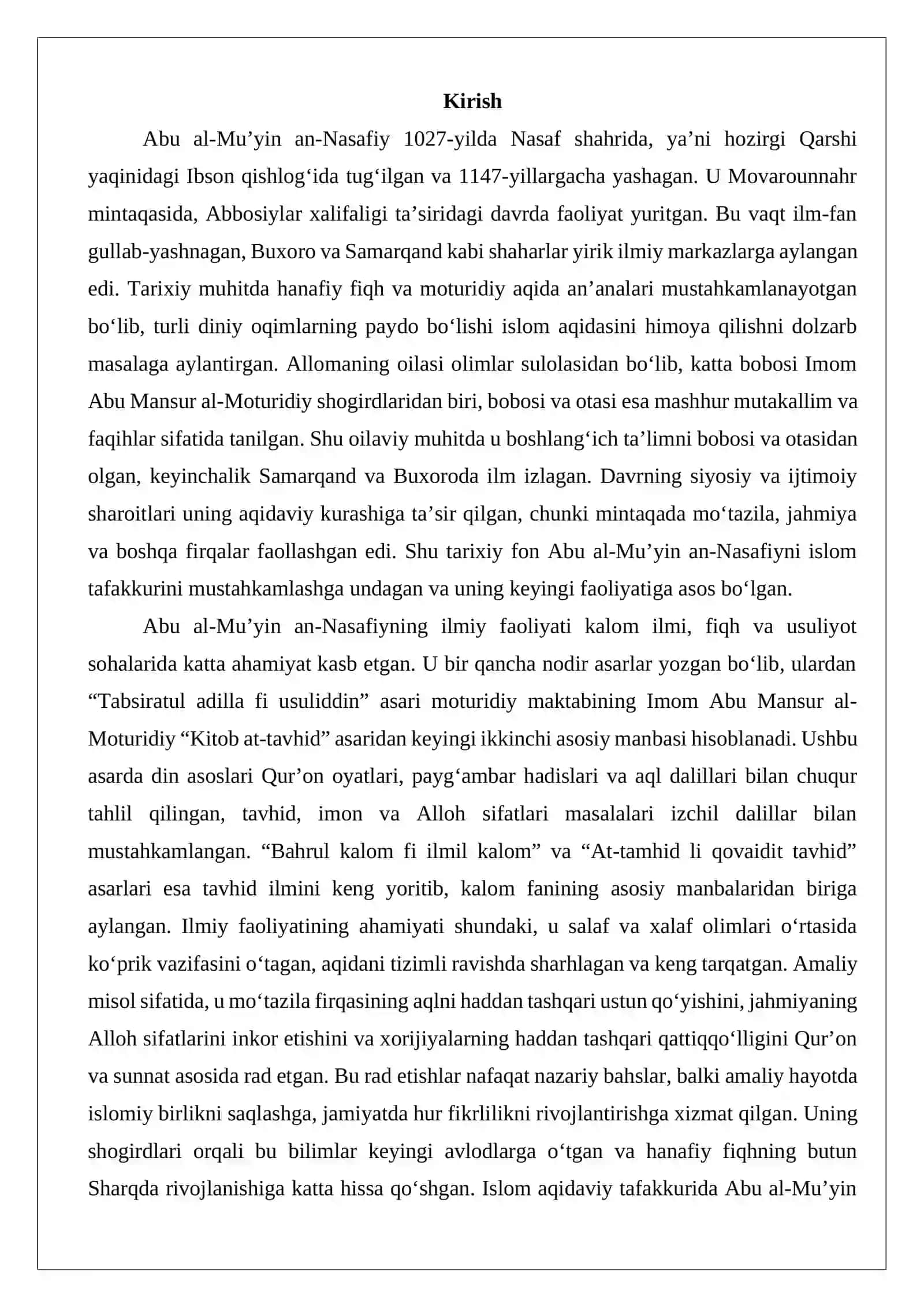 Abu al-Mu’yin an-Nasafiy (1027-1147) 2