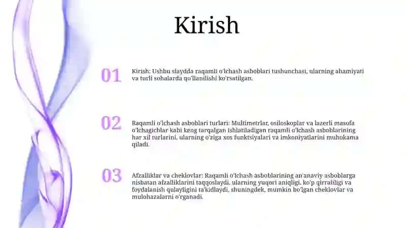 Raqamli OʻLchash Asboblardan Silayt 2