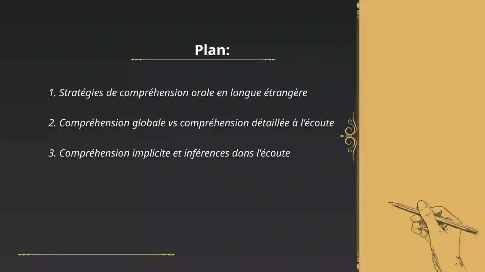 Stratégies de compréhension orale en langue étrangère 2