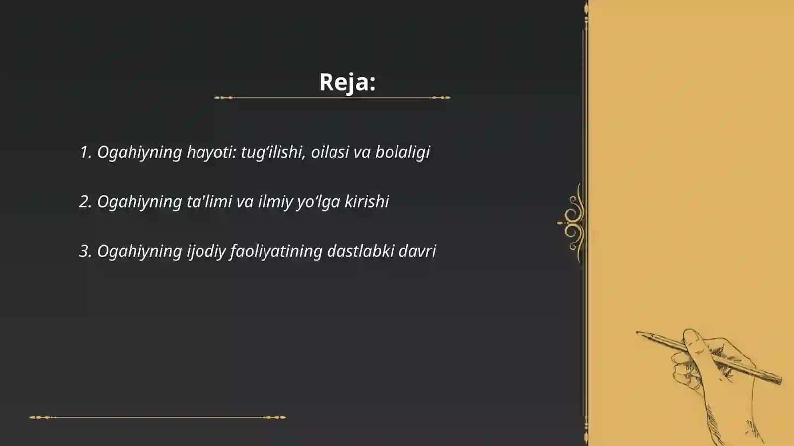 Ogahiy hayoti va ijodi 2