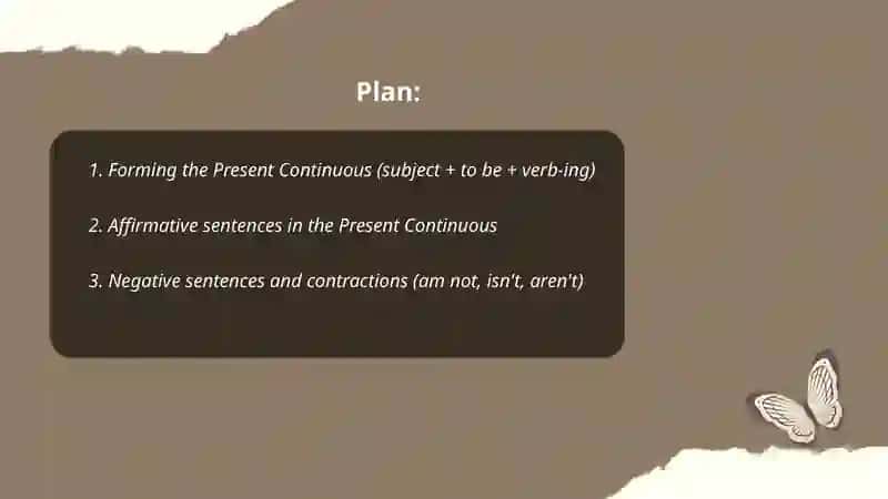 Present Continuos tense 2