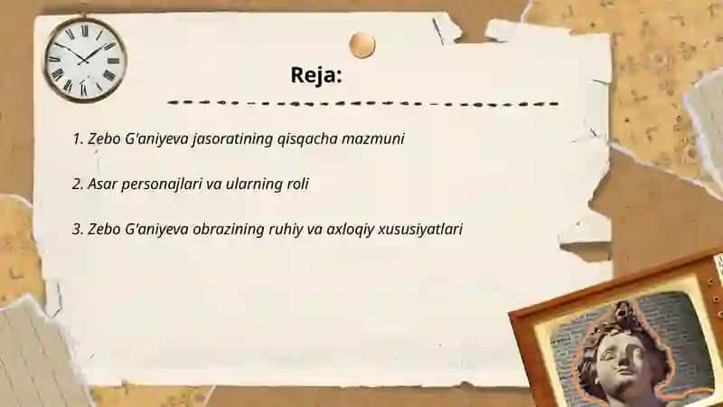 Zebo G'aniyeva jasorati 2