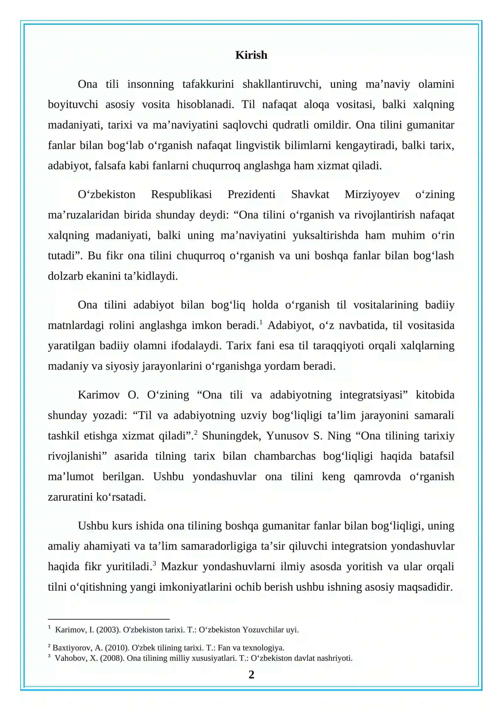 Ona tilini boshqa gumanitar fanlarga bogʻlab o‘rganish 2