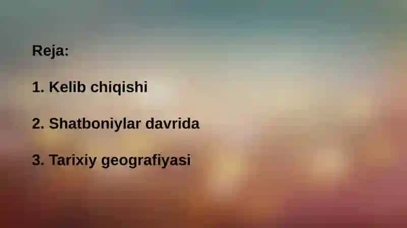 Buxoro xonligi tarixiy geografiyasi 2