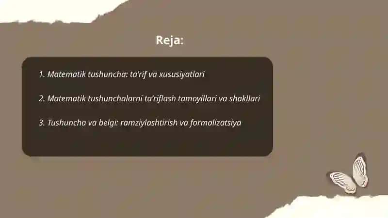 Matematik tushunchalarni taʼriflash 2