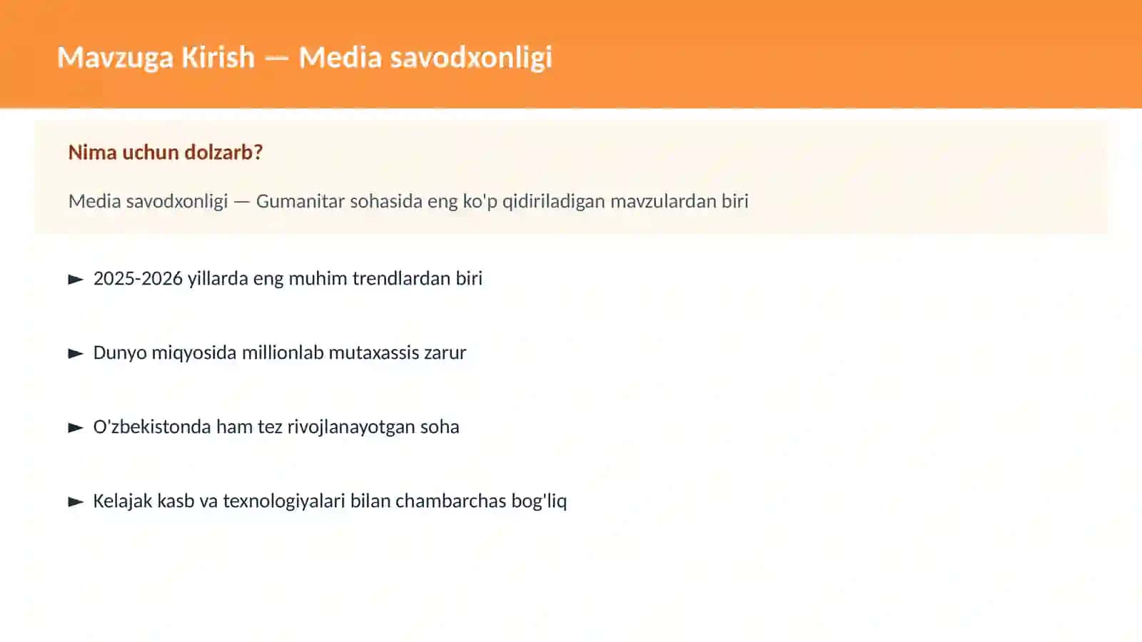 Media savodxonligi 2