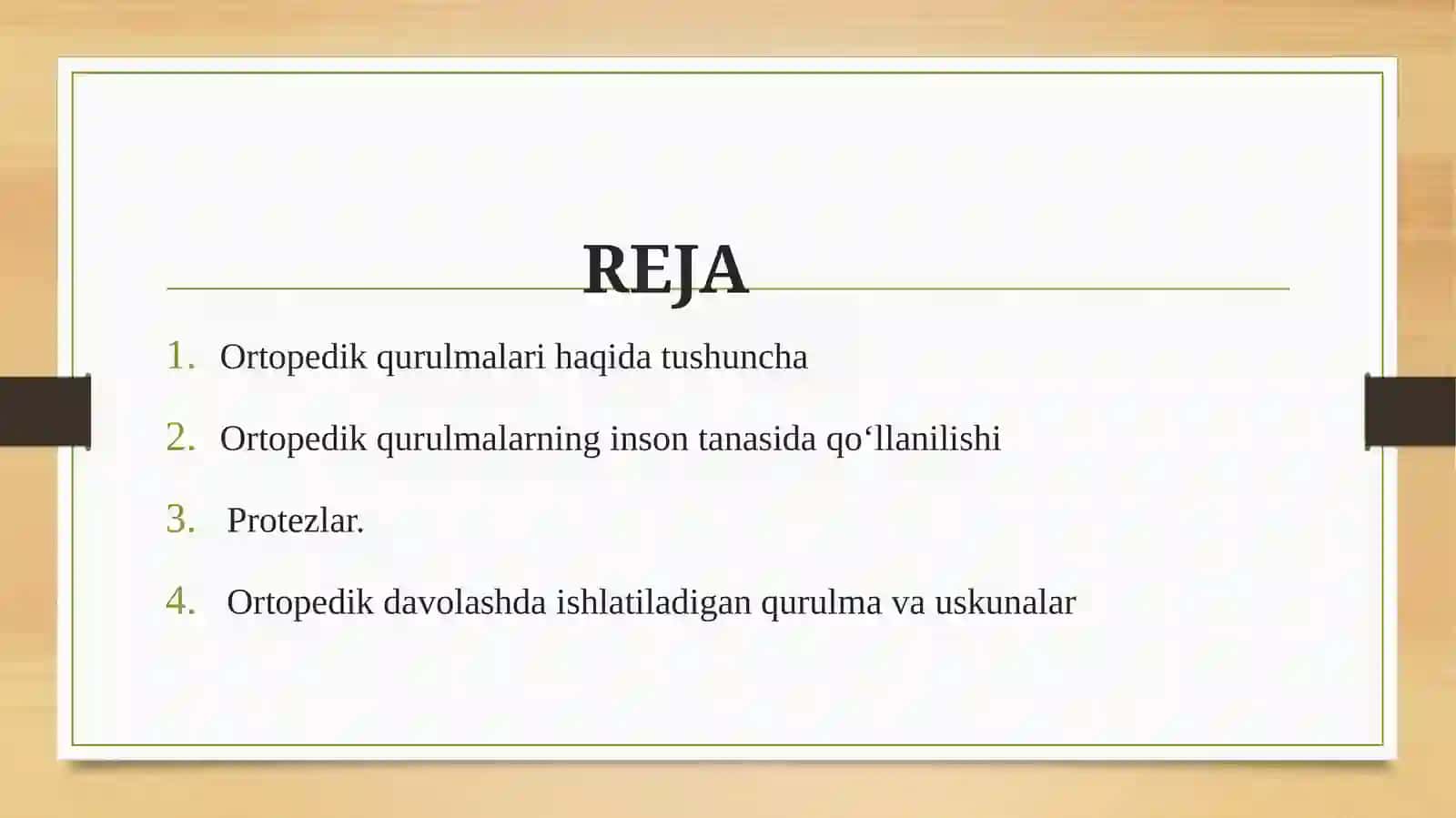 Ortopedik davolash uskunallari 2
