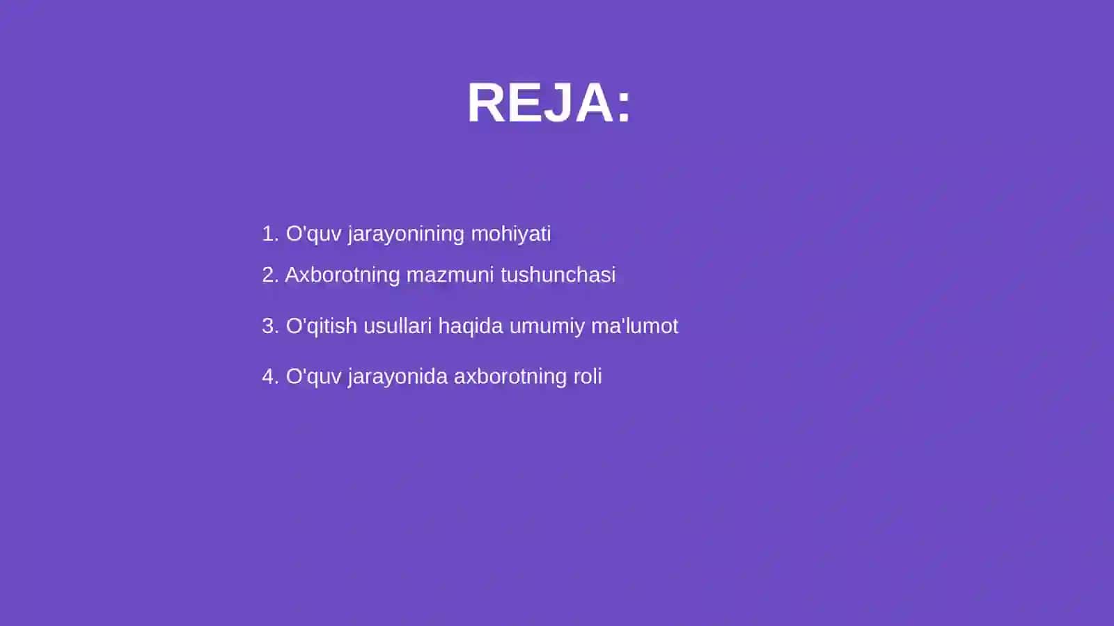 O'quv jarayonining mohiyati 2