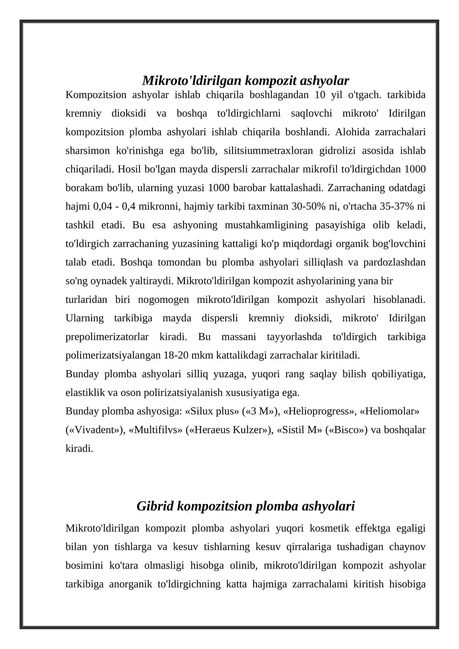 Kompozit plombalar 2