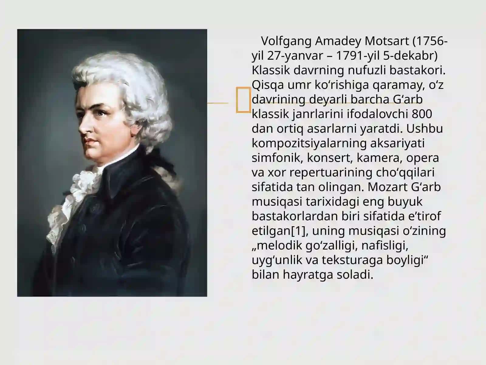 Volfgang Amadey Motsartning simfonik ijodiyoti 2