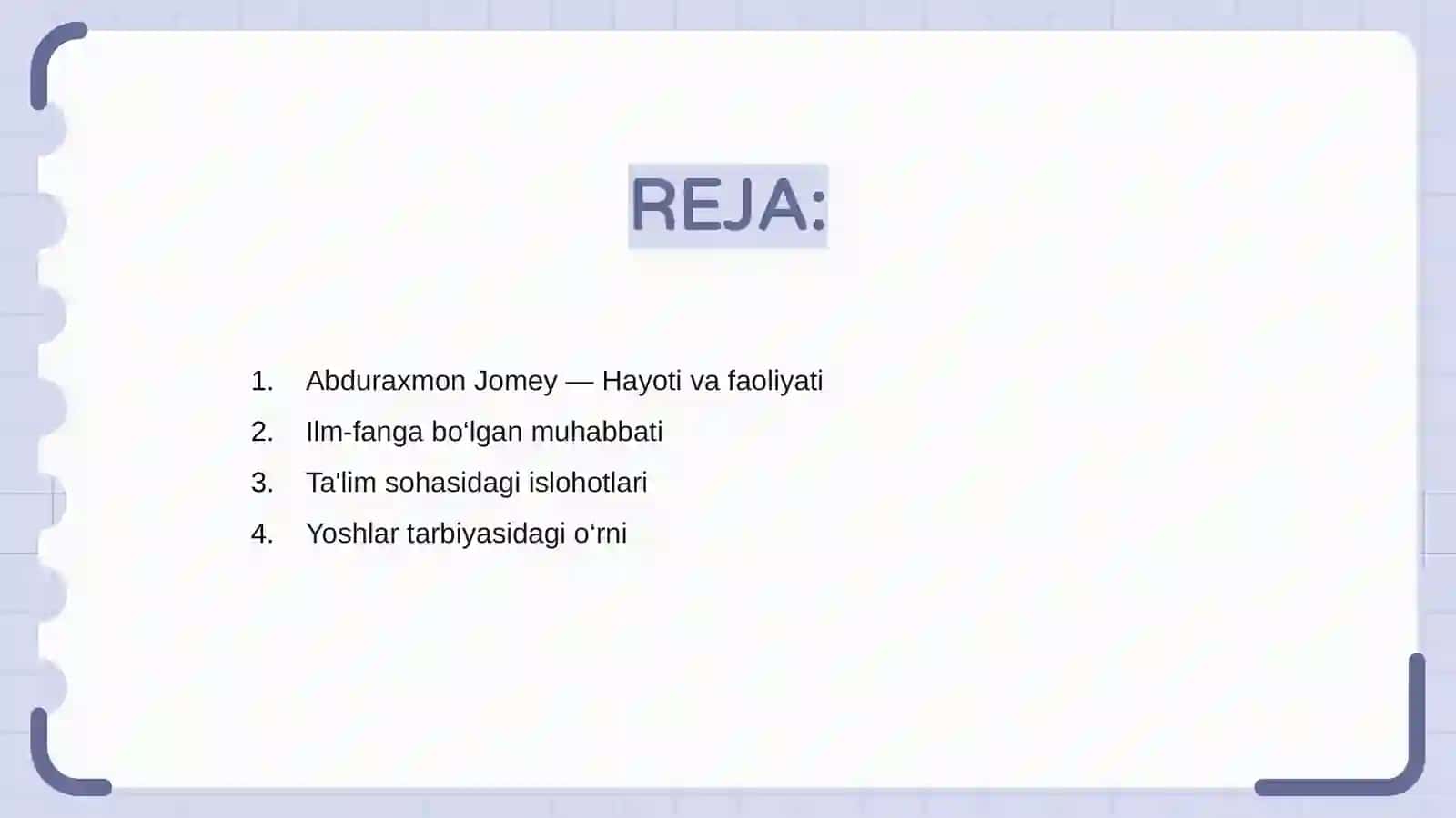 Abduraxmon Jomey ta'limga qo'shgan xissasi 2