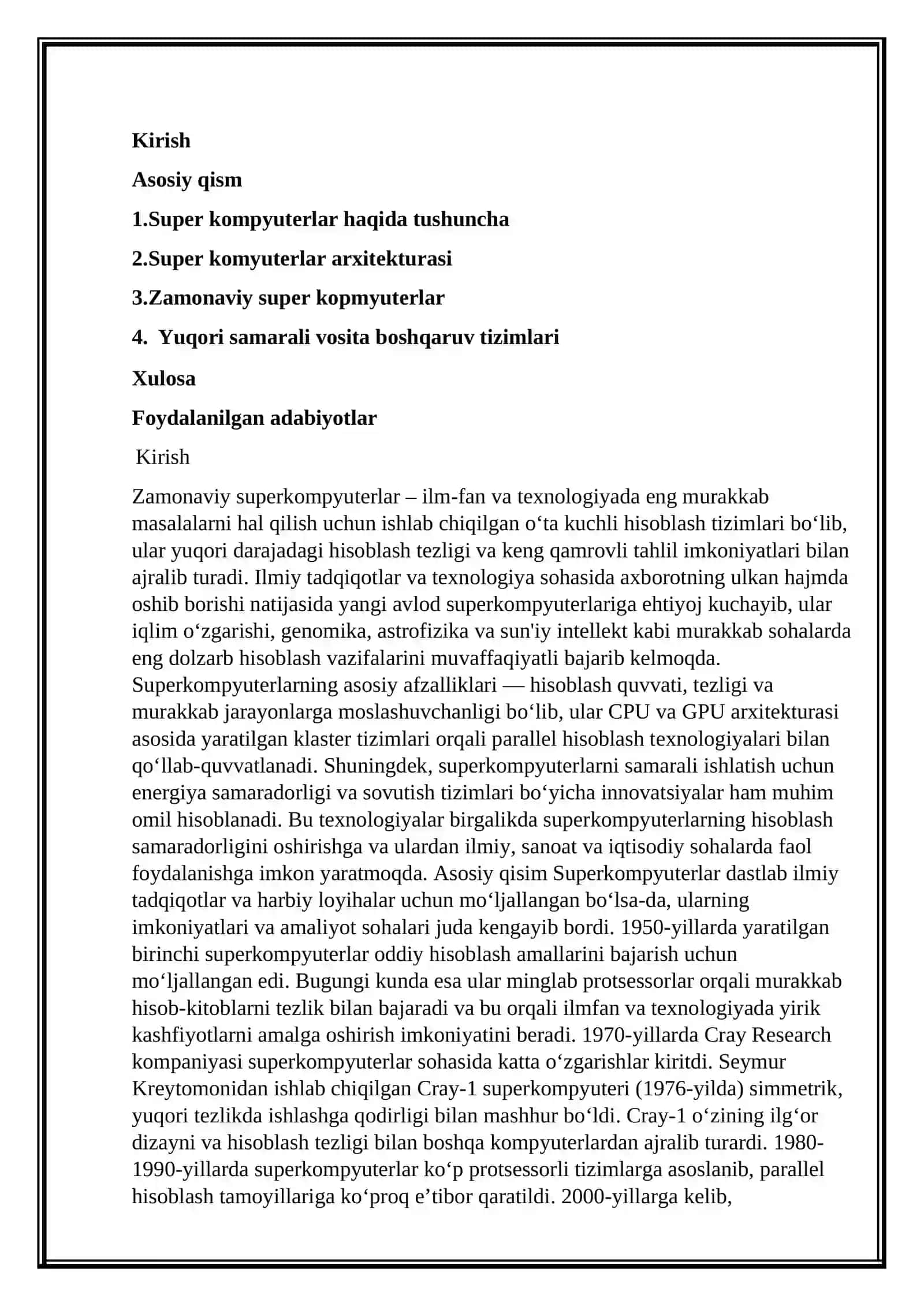 KOMPYUTER INJINIRINGIGA KIRISH MUSTAQIL ISHI 2