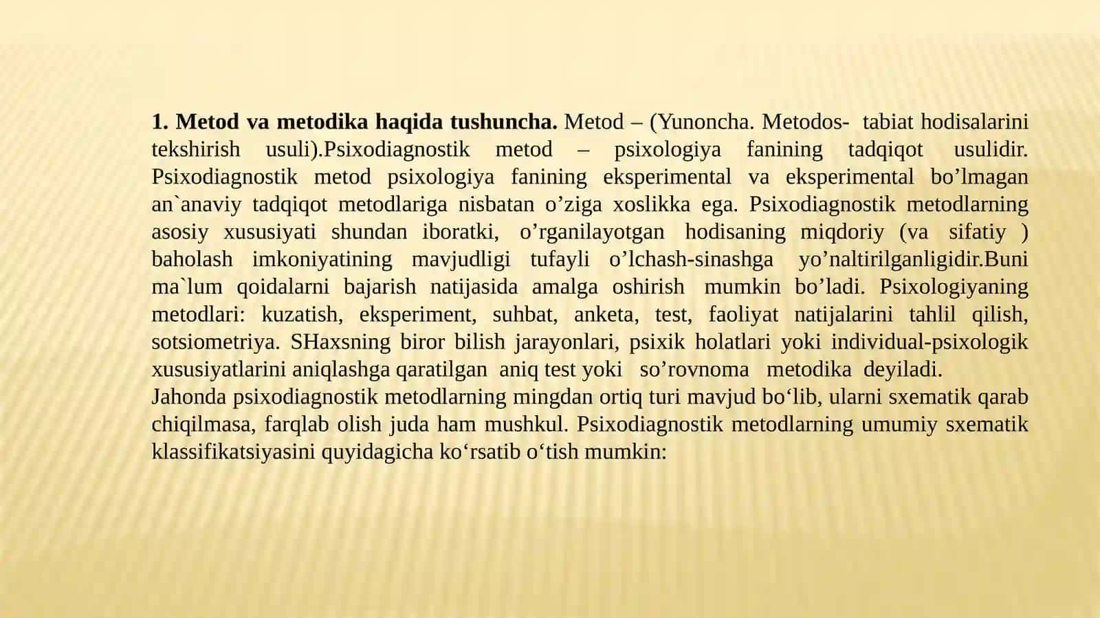 Psixologiyaning tadqiqot metodlari 2