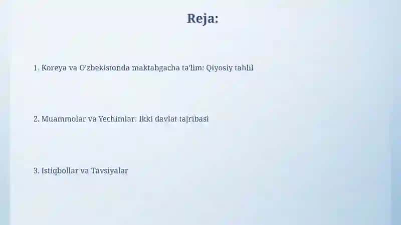 Koreya va O'zbekistonda maktabgacha ta'lim: Qiyosiy tahlil 2