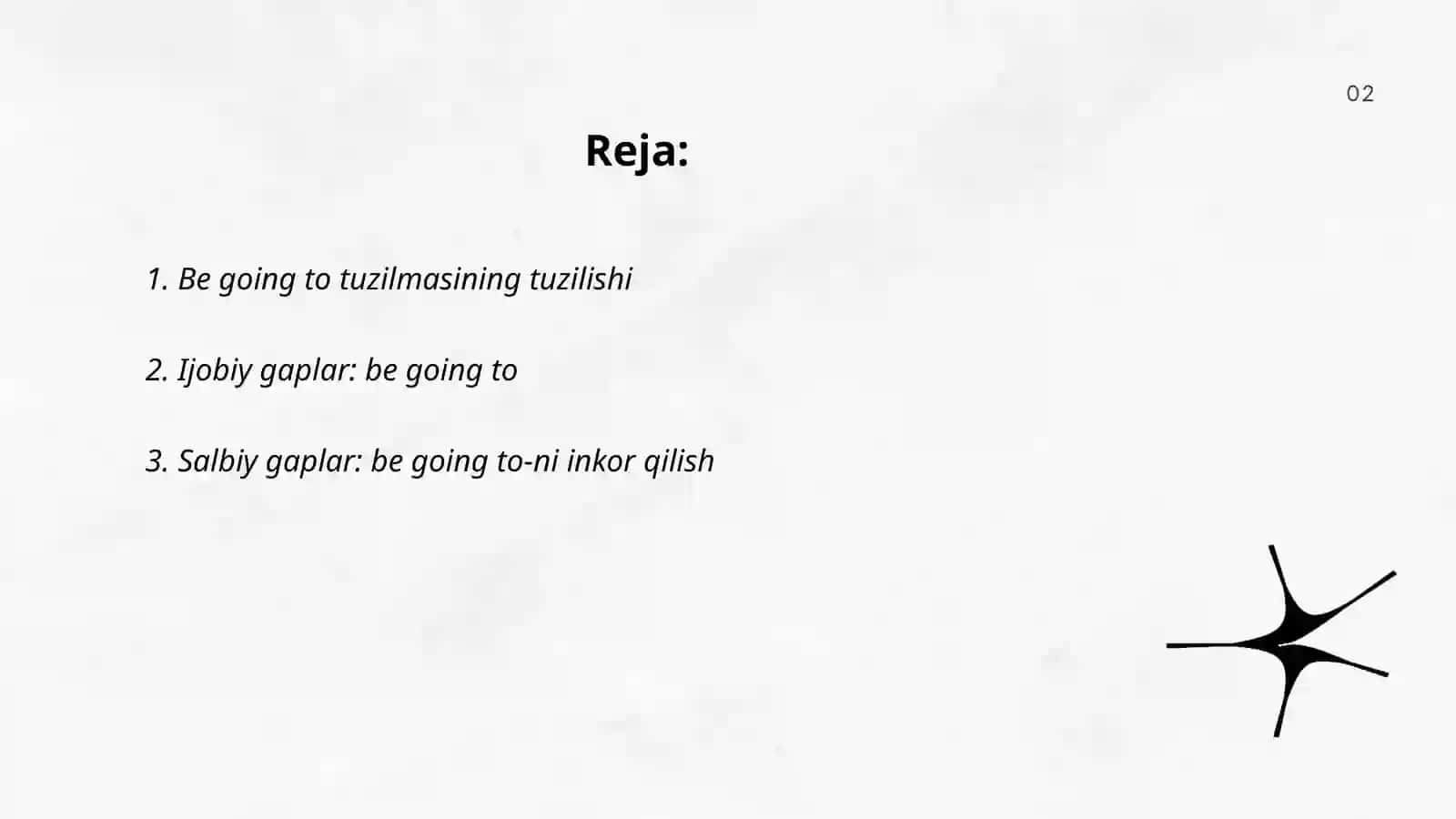 Be going to tuzilmasi 2