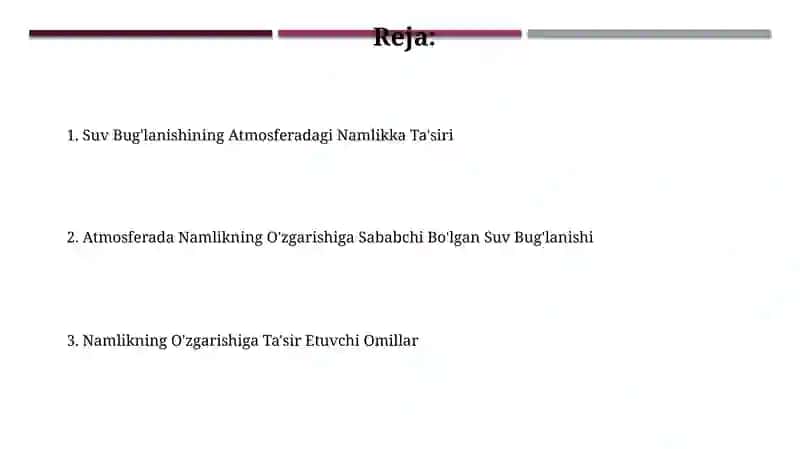 Namlikning qisqa muddatli o'zgarishlarini bashorat qilish 2