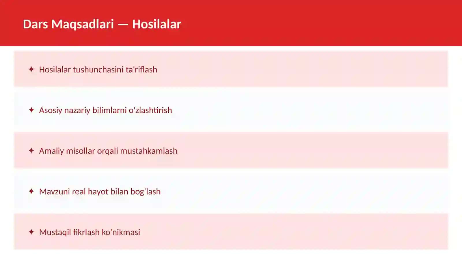MATEMATIKA Dars ishlanma 2