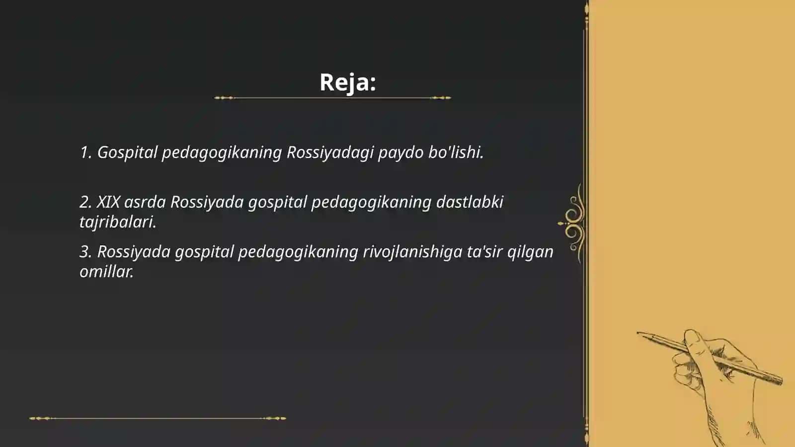 Rossiyada gospital pedagogika fanining rivojlanish tarixi 2