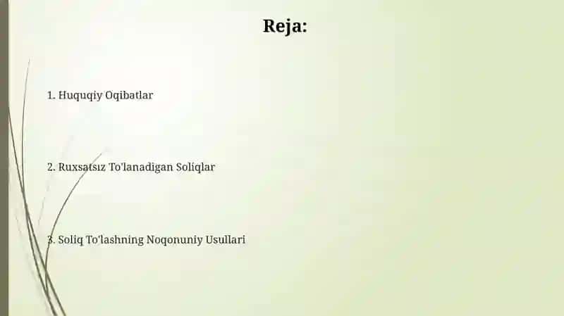 Ruxsatnomasiz to'lanadigan soliqlar 2