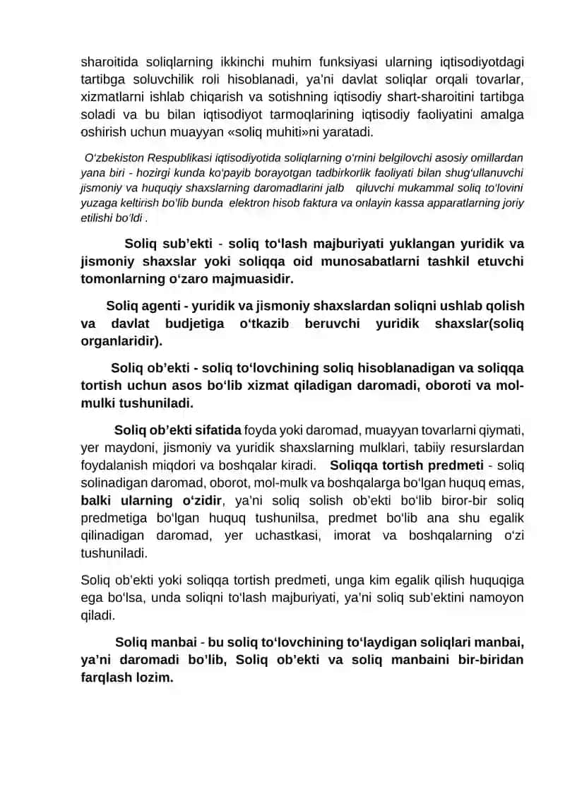 Soliq va boshqa majburiy to‘lovlar hisobi 2