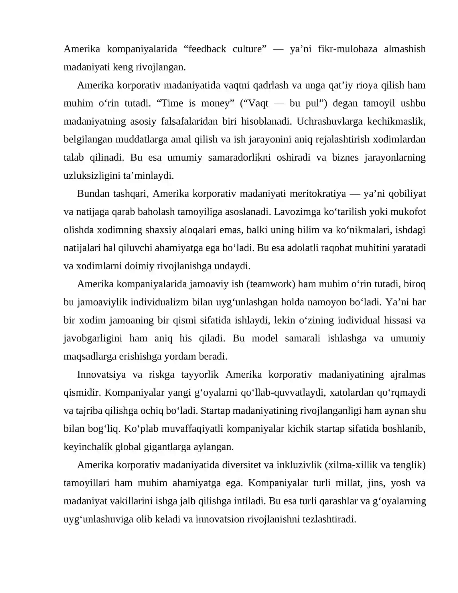 Amerika korporativ madaniyati 2