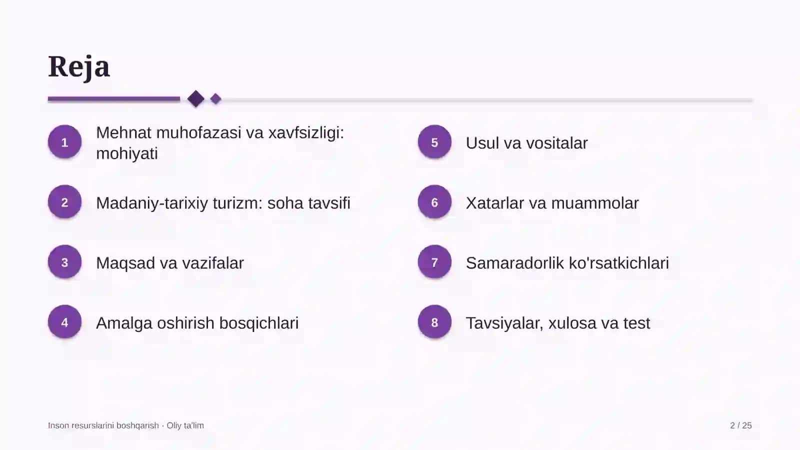 Madaniy-tarixiy turizmda mehnat muhofazasi va xavfsizligi 2