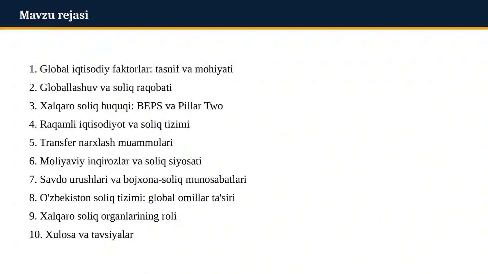 Globallashuv, raqamlashtirish va xalqaro soliq muvofiqlashuvi 2