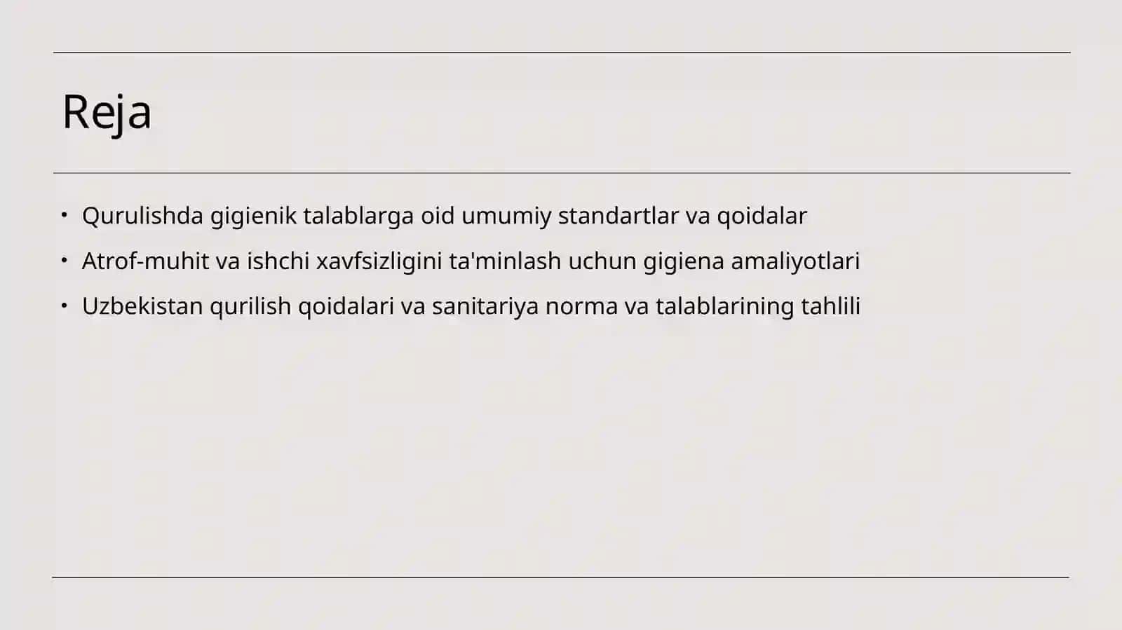 Qurulishda gigienik talablar 2