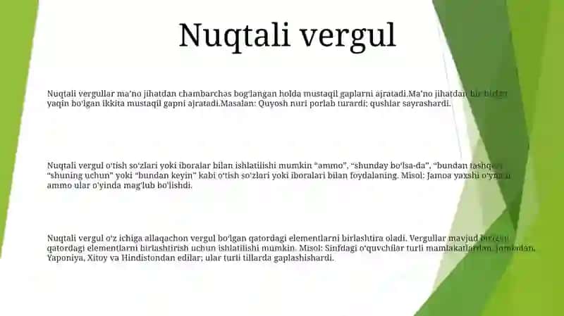 Hujjatlarda Tinish Belgilarining OʻRni 2