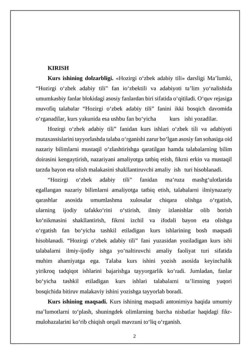 O’zbek tilshunosligida antonimiya hodisasi talqini 2