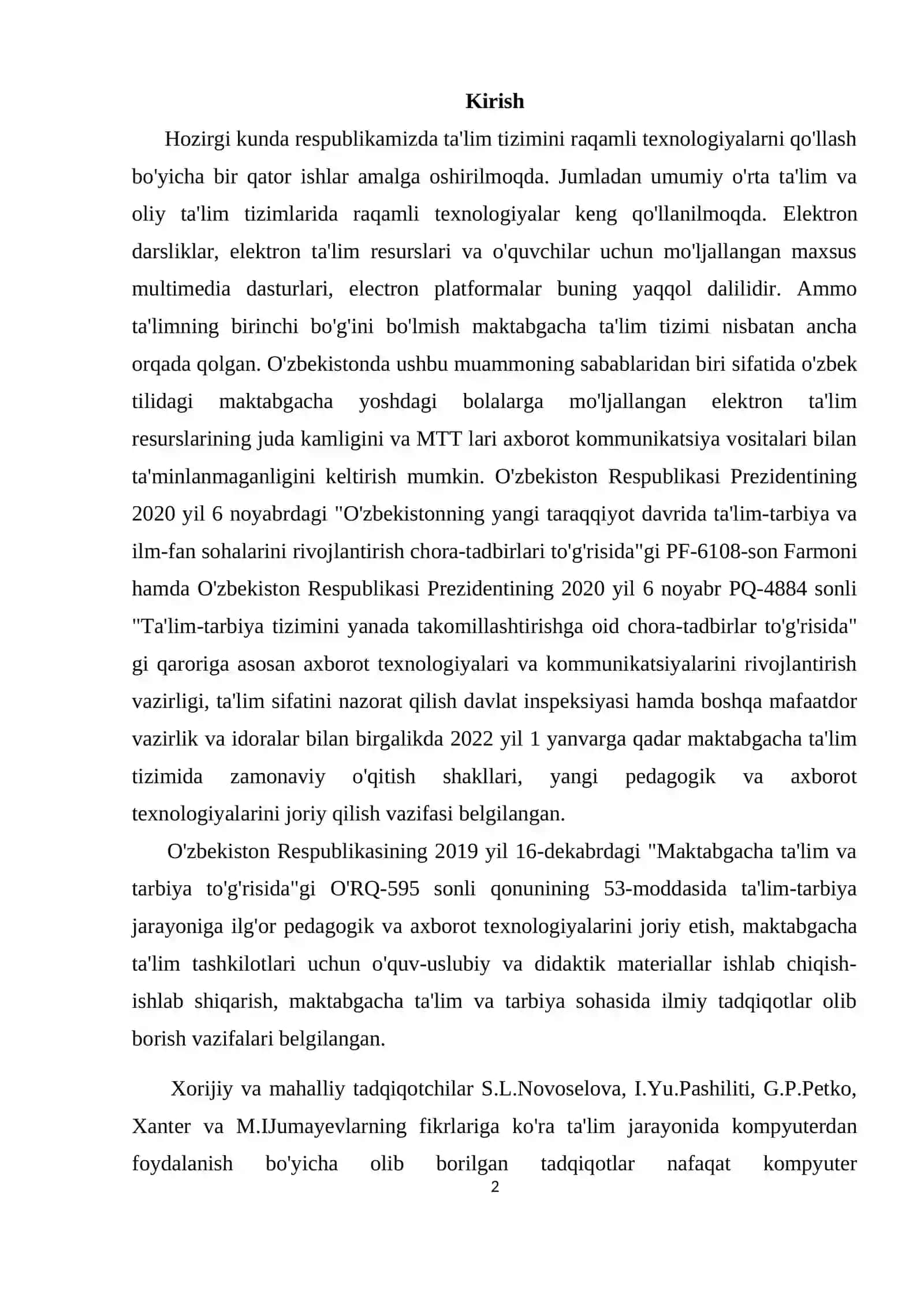 MAKTABGACHA TA'LIM TASHKILOTLARIDA MULTIMEDIADAN FOYDALANISH 2