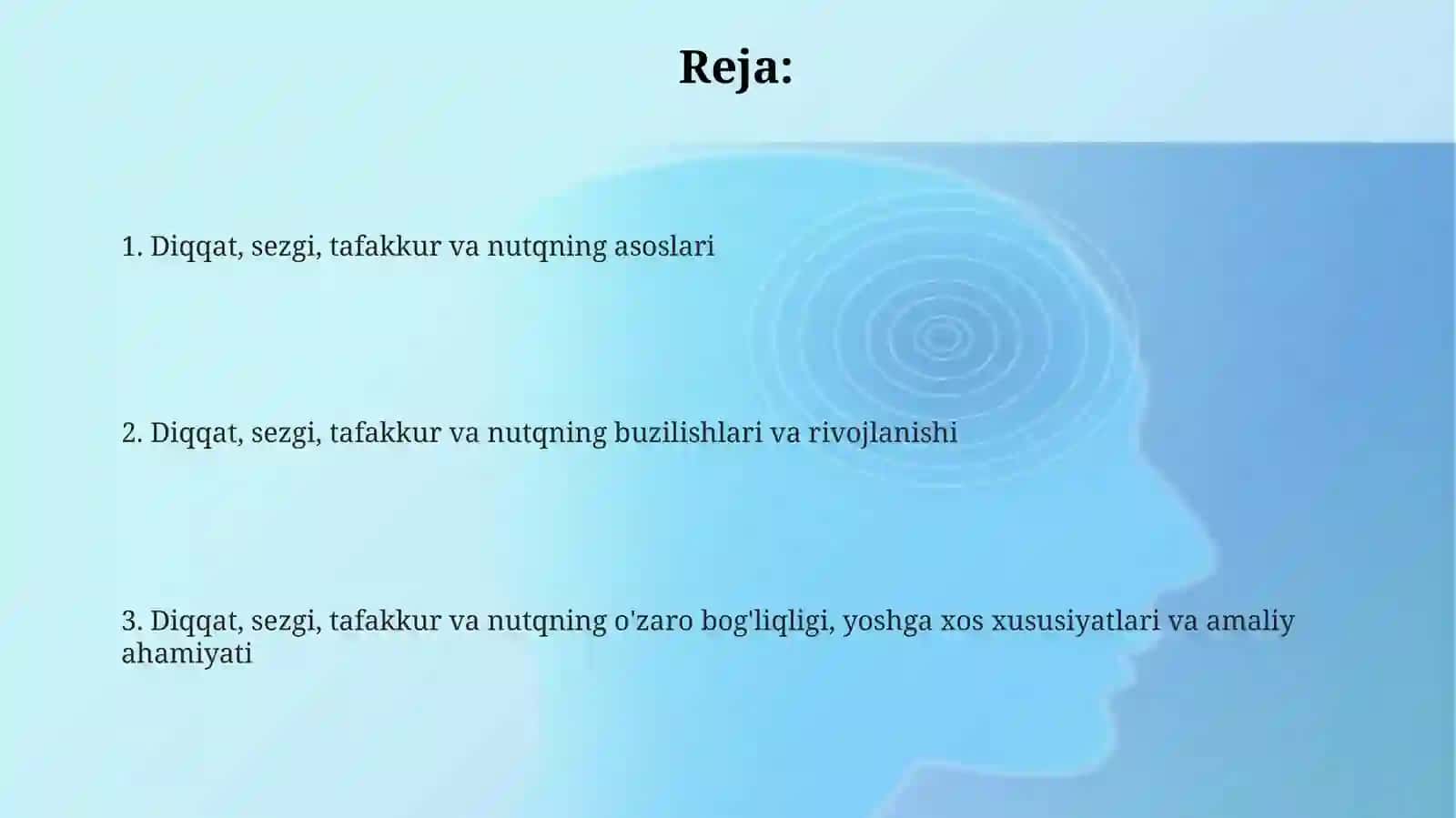 Diqqat, sezgi Tafakkur v nutq keng yoritish 2