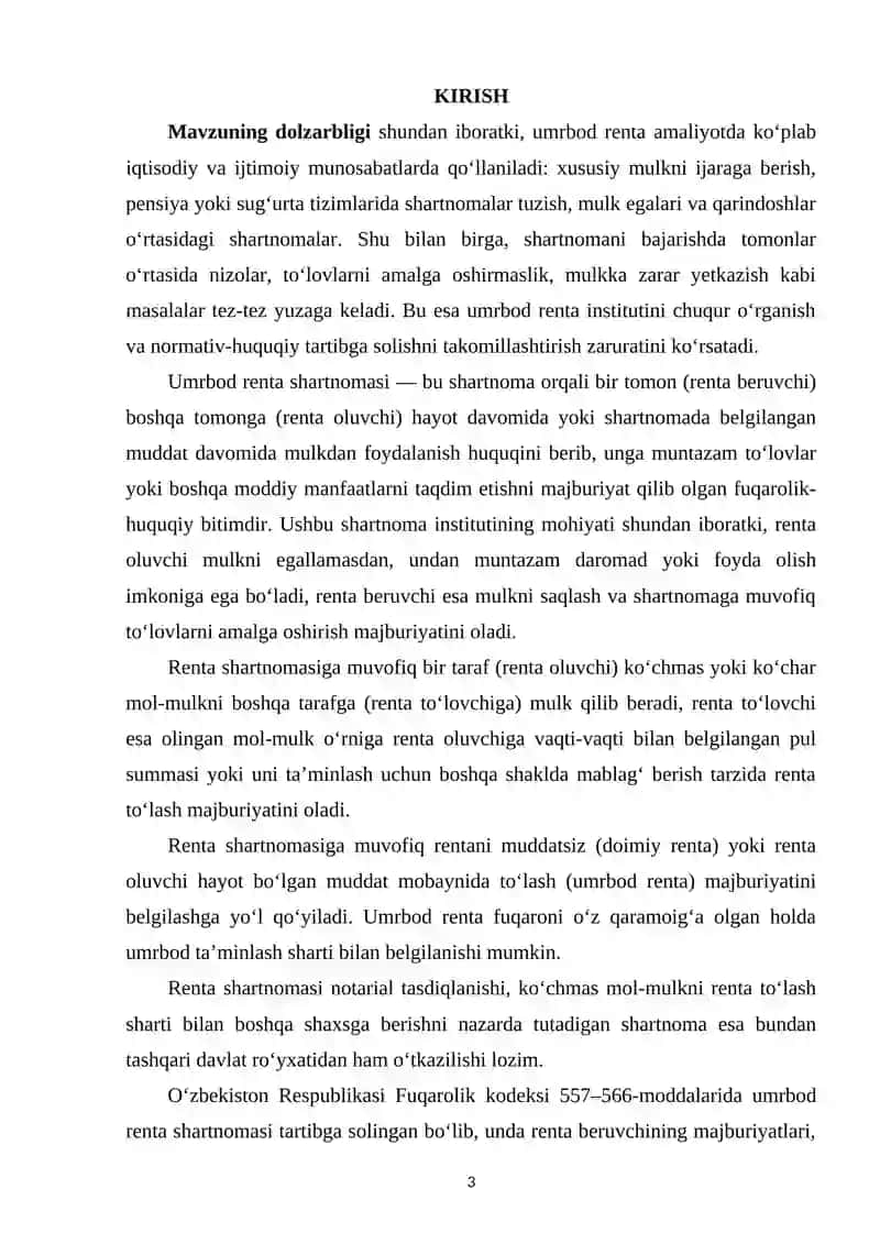UMRBOD RENTA SHARTNOMASINING FUQAROLIK-XUQUQIY XUSUSIYATLARI 2