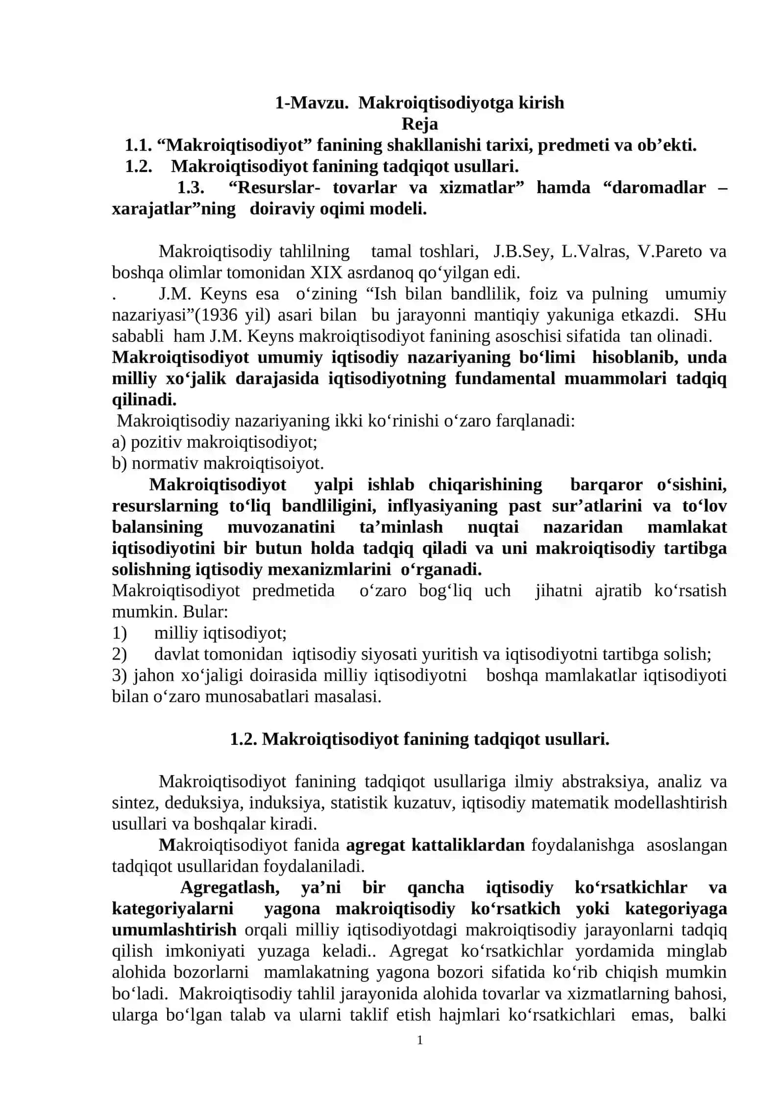 Makroiqtisodiyotga kirish 2