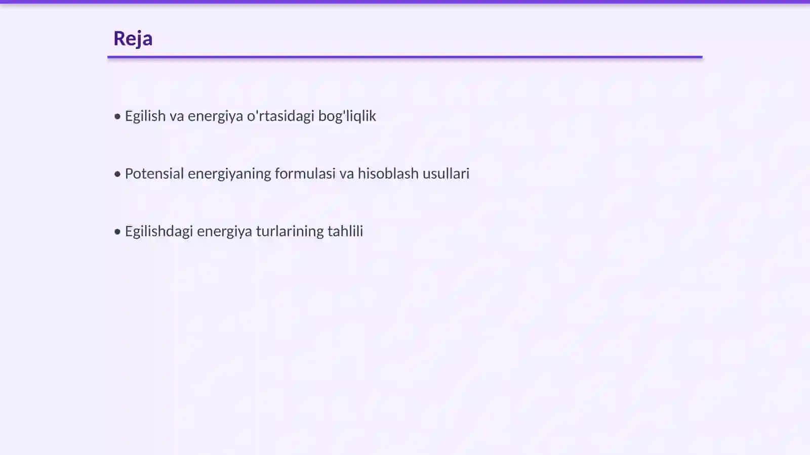 Egilishgadagi potensial energiya 2