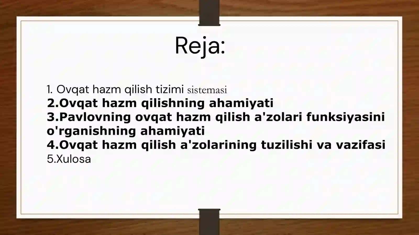 Ovqat hazim qilish tizimi 2