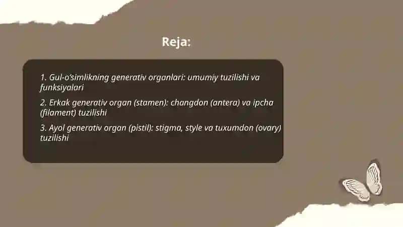 Gul-oʻsimlikning generativ organi 2