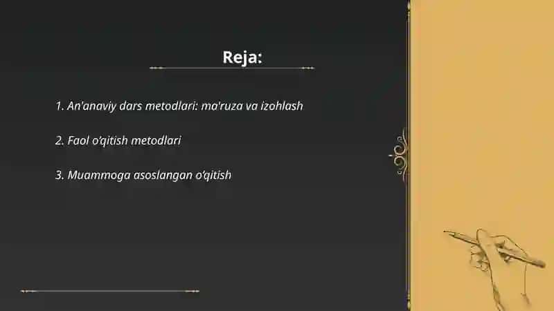 Talim metodlari va vositalari 2