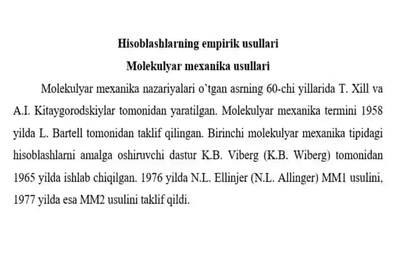 Molekulyar mexanika dasturlari 2