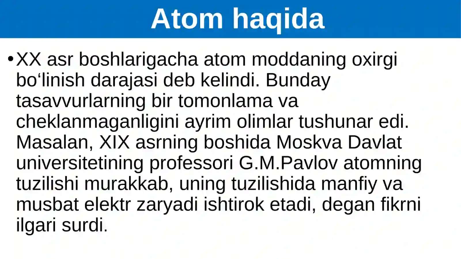 Atom tuzilishi 2