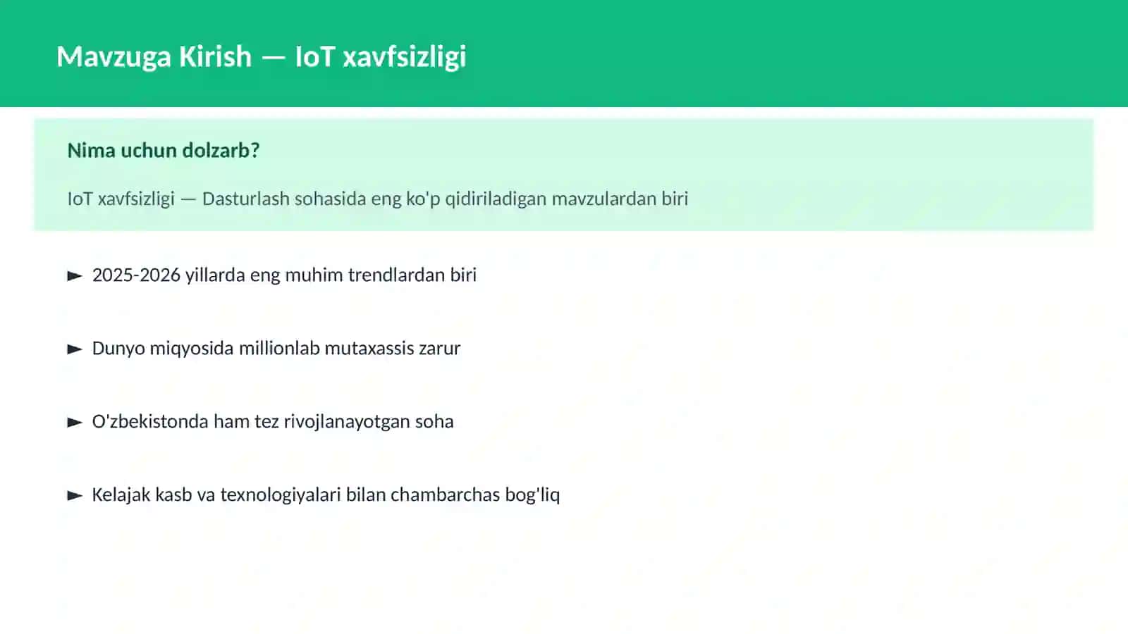 IoT xavfsizligi 2