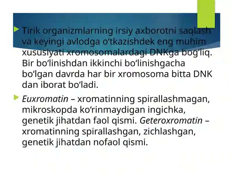 RIVOJLANISHNING GENETIK NAZORATI. HUJAYRA SIKLI VA O`SMA (RAK)NING MOLEKULYAR GENETIKASI 2