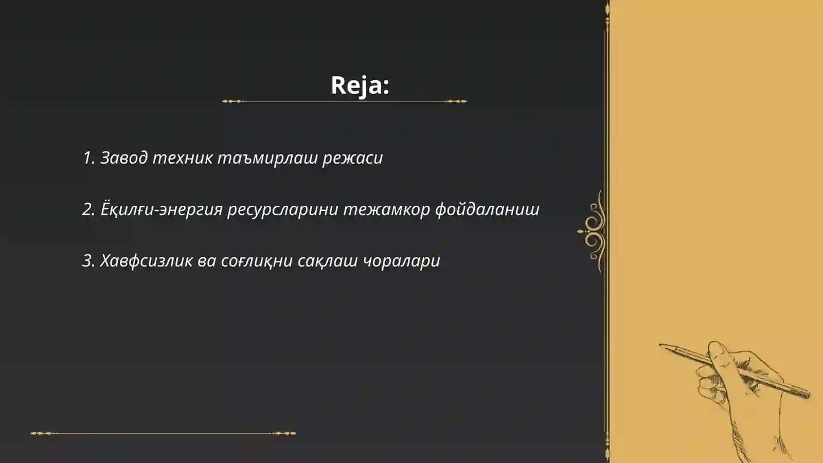 Хавфсизлик ва соғлиқни сақлаш чоралари 2