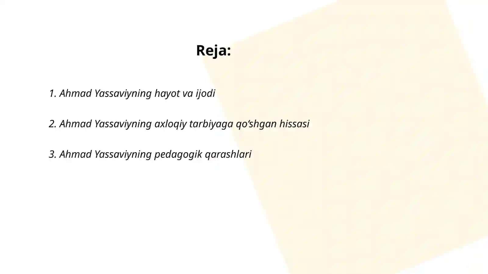 Ahmad Yassaviyning pedagogik gʻoyalari 2