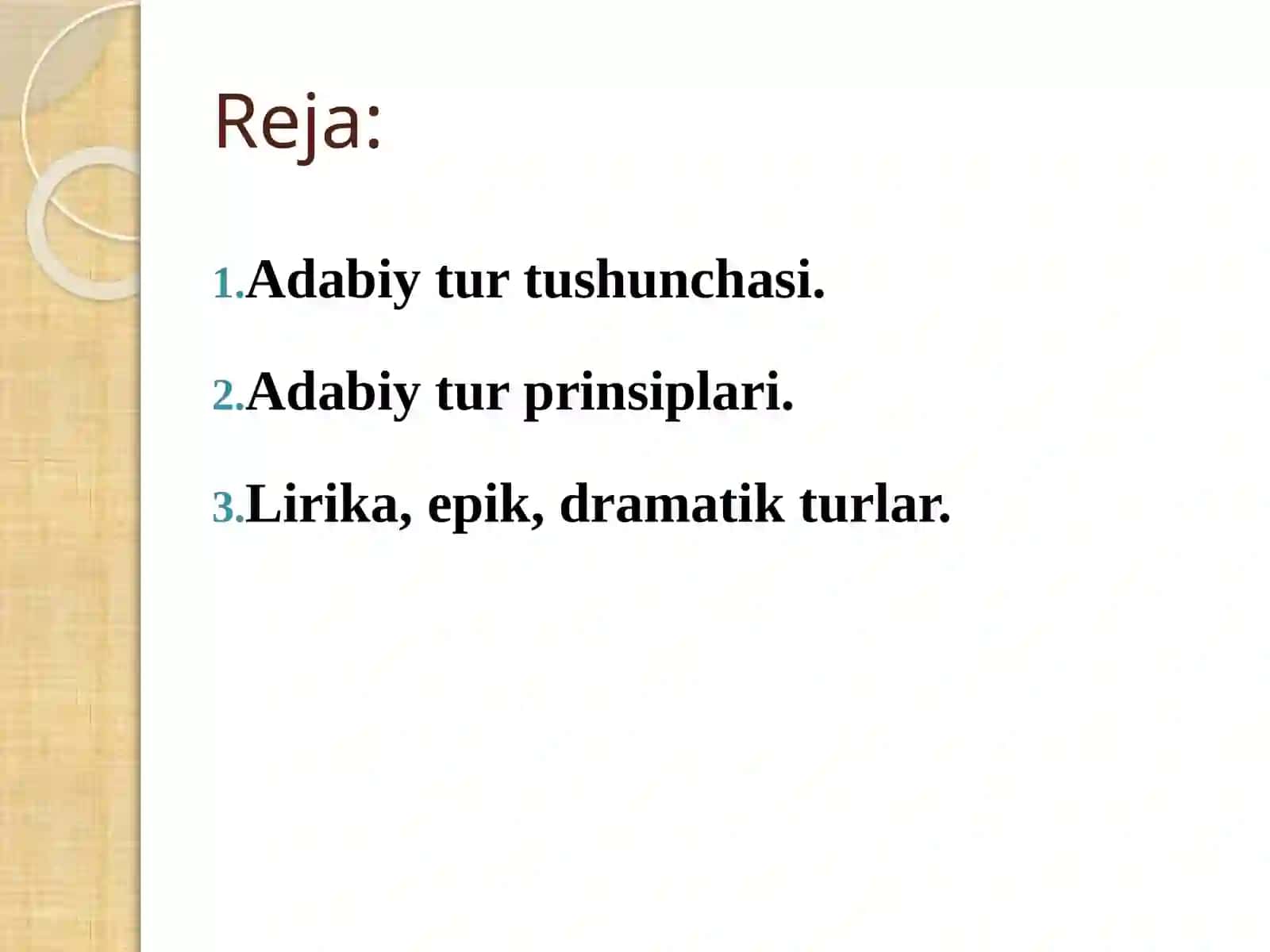 Badiiy adabiyotni turlarga ajratish prinsiplari 2