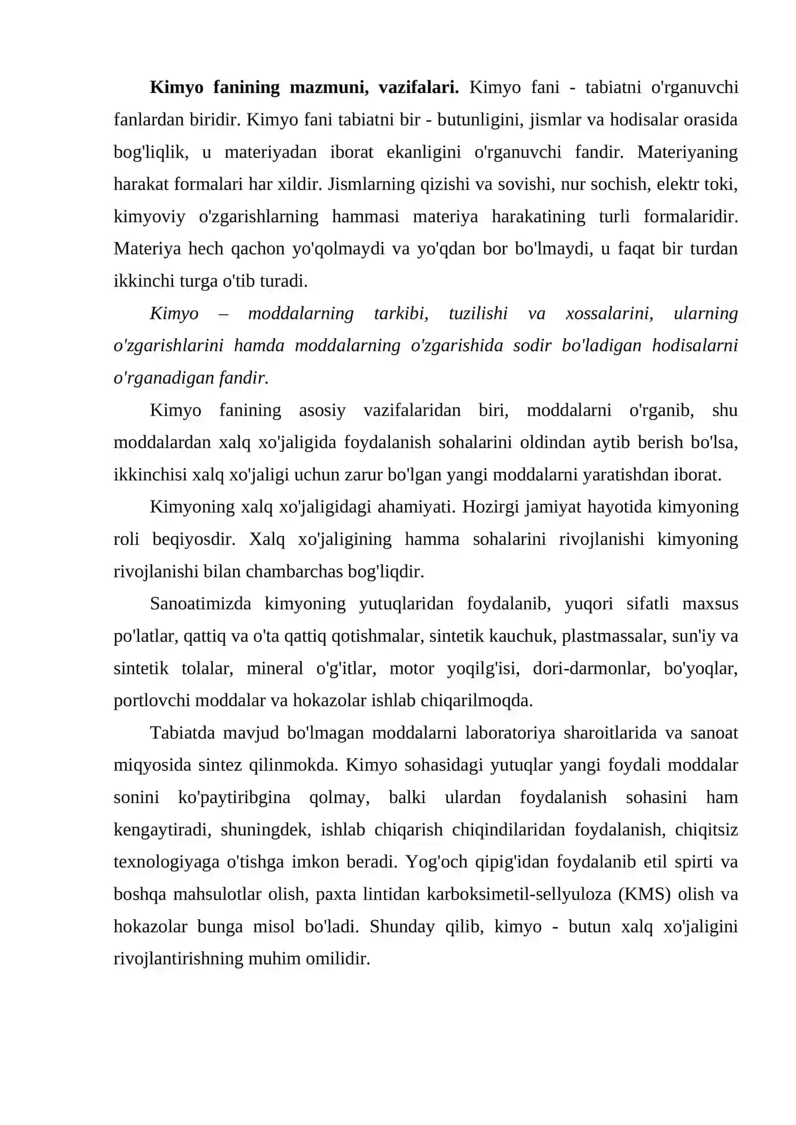 Kimyoning asosiy stexiometrik qonunlari 2