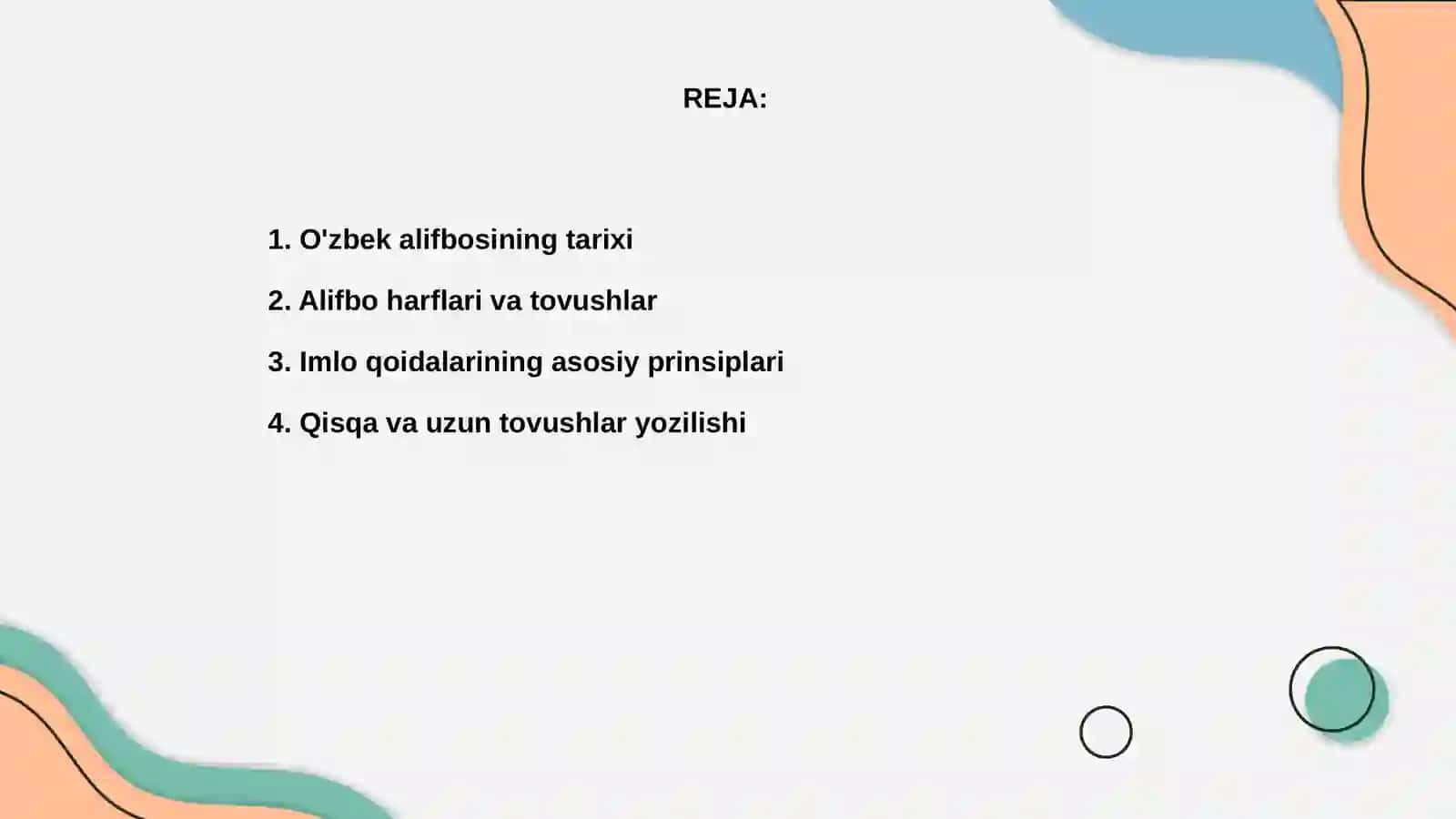 O'zbek alifbosi va imlo qoidalari 2