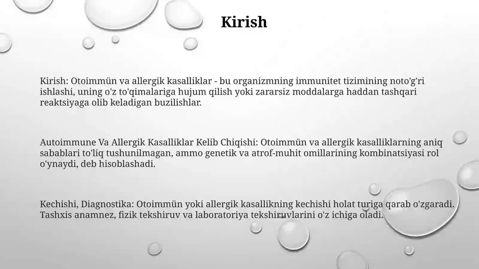 Autoimmun Va Allergik Kasalliklar KelibChiqishi,Kechishi,Diagnostikasi 2