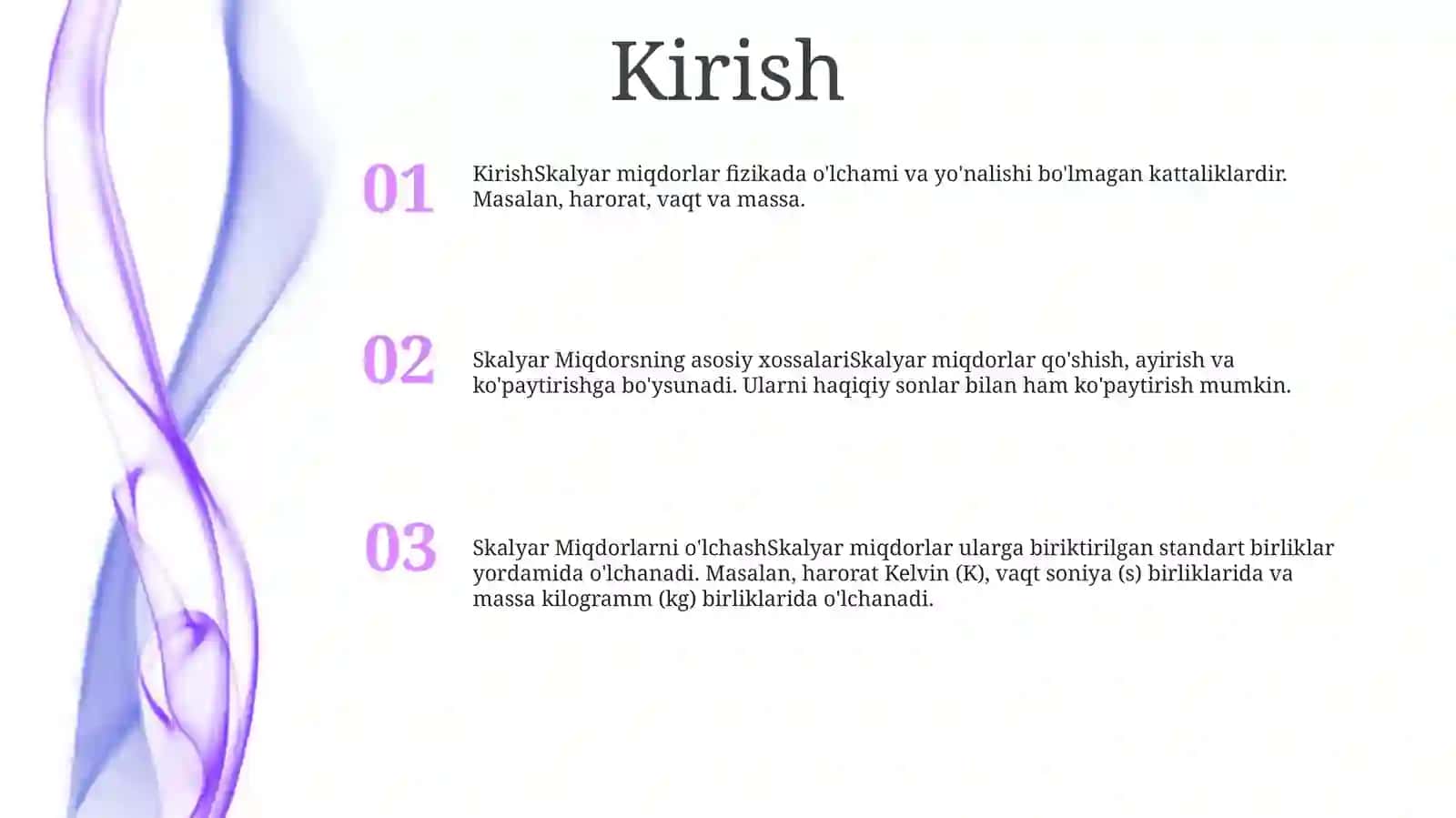 Skalyar Miqdorlarning Asosiy Xossalari 2